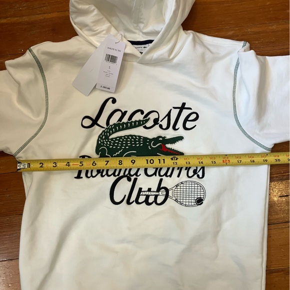 NWT Lacoste Roland Garros Sport Hoodie, Size Small, 100% Cotton - Picture 7 of 11